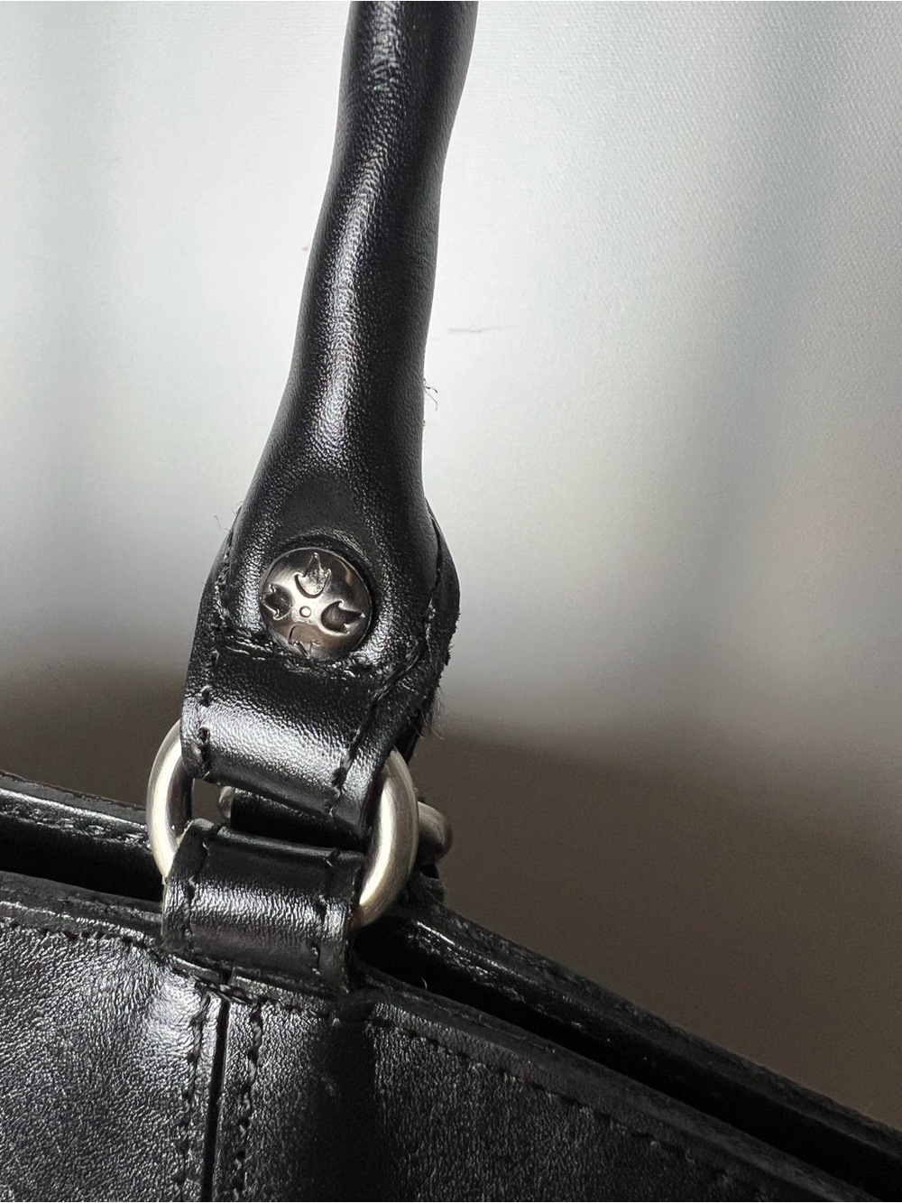 Patricia Nash Michel Dome Black Leather Shoulder Tote - Picture 8 of 15